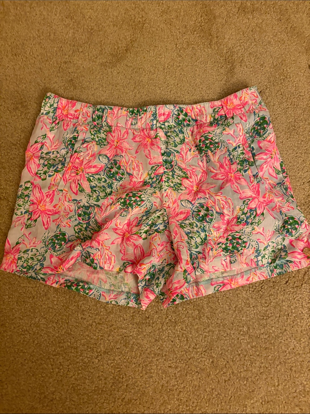 Lilly Pulitzer Pink & Green Floral Shorts